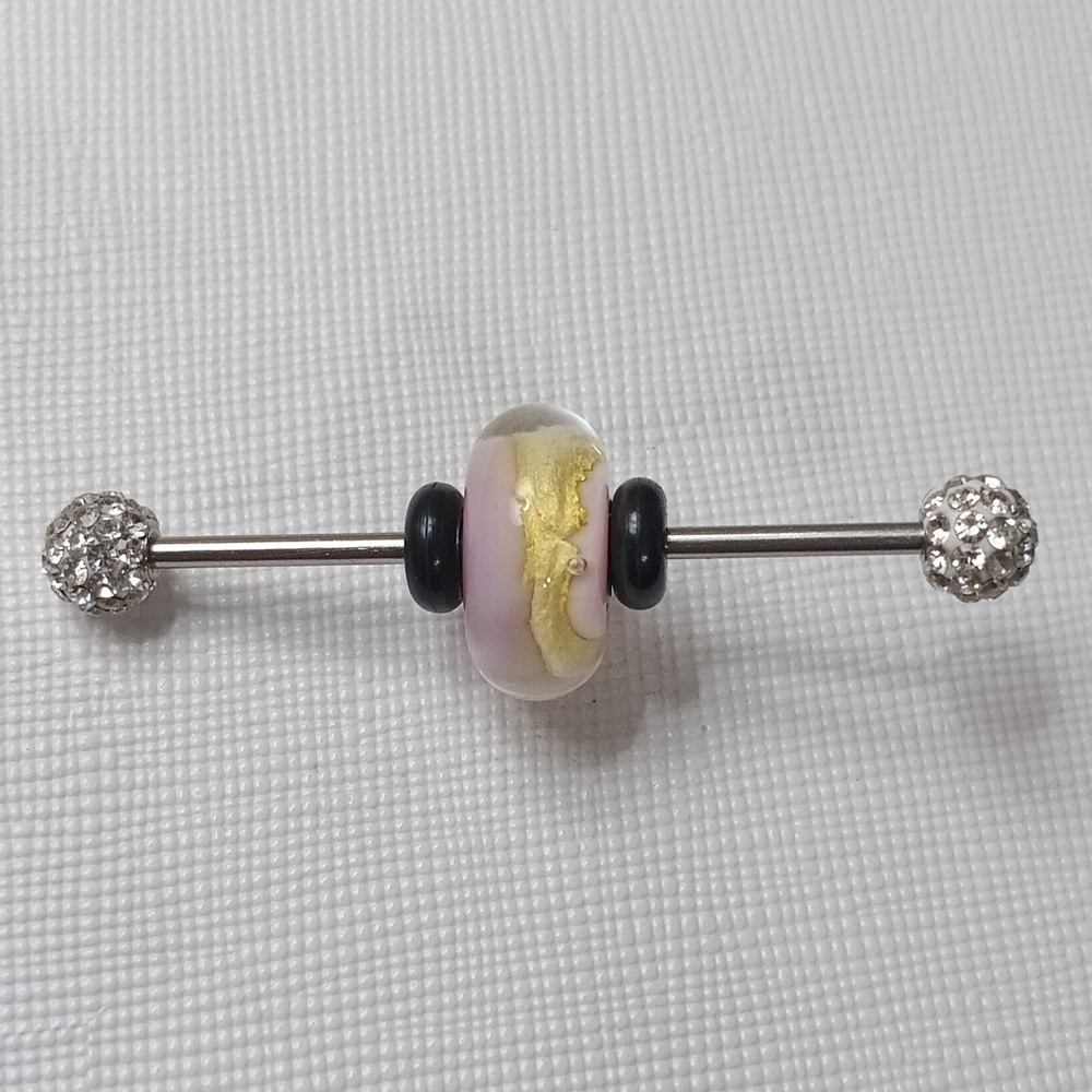 Trollbeads Beads Pink Gold Chakra Glass Murano Silver 925 Bead